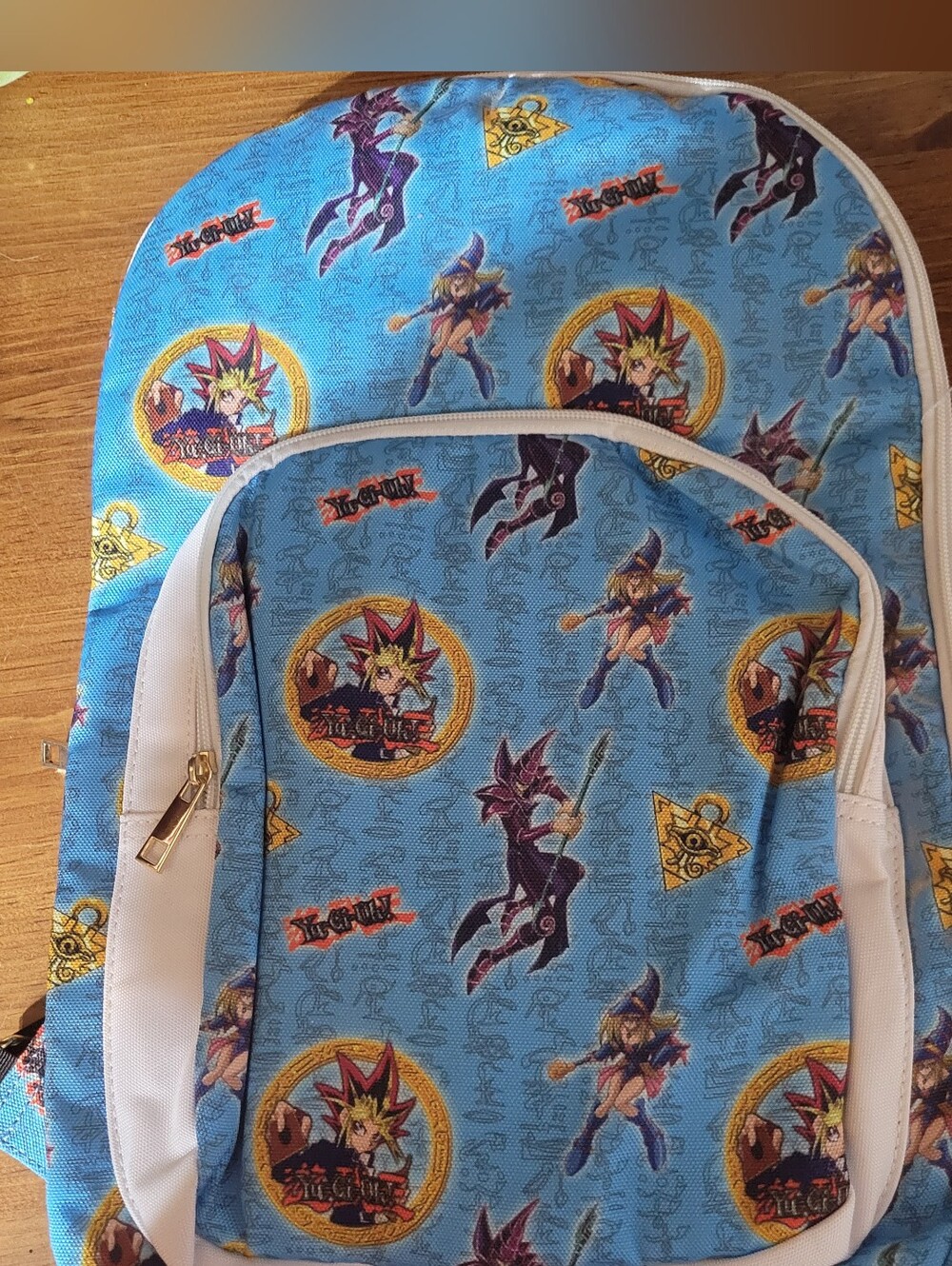 Blue Yu-Gi-Oh! Character Print Backpack New Without Tags.